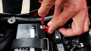 Honda CB500F  Battery Replacement [upl. by Enaitsirhc62]