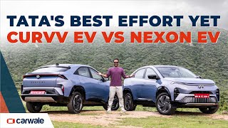 Tata Curvv EV Review amp Comparison with Nexon EV [upl. by Colligan]