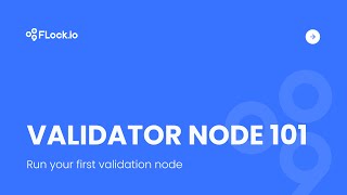 Validator node 101 [upl. by Brozak]