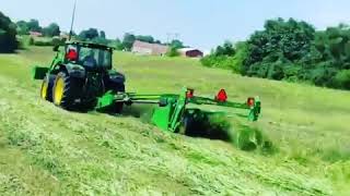 New 2020 John Deere 630 MoCo hooked up to a 6110R out for a test run [upl. by Latnahc804]