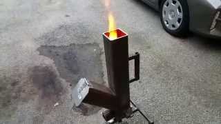 GRAVITY FEED PELLET  WOOD BURNING ROCKET STOVE PART 1 [upl. by Nicolette726]