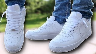 How To Lace Nike Air Force 1s Loosely THE BEST WAY [upl. by Hutson]