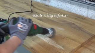 Holz künstlich altern lassen ★ Teil 1 Bürsten [upl. by Yelha]