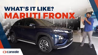 Maruti Fronx Walkaround  vs Baleno  CarWale [upl. by Consuela]