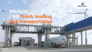 LNG truck loading and transportation  Wärtsilä [upl. by Ardnekan520]