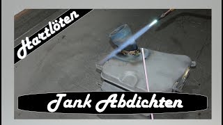 Motorrad Tank Hartlöten  Tank abdichten mit Messinglot  Oldtimer Motorradtank Reparatur [upl. by Thordis87]