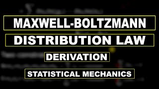 Maxwell Boltzmann Distribution law Derivation by mathOgenius [upl. by Cain]