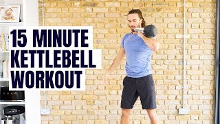 15 Minute Kettlebell Workout  The Body Coach [upl. by Yager]