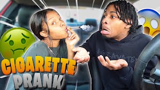 SMOKING CIGARETTE PRANK ON BOYFRIEND HE LEAVES ME [upl. by Ahtabbat]