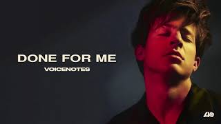 Charlie Puth  Done For Me Official Instrumental [upl. by Verina]