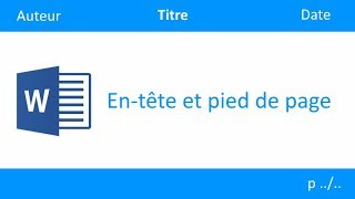 En tête et pied de page Word [upl. by Wise]