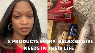 BEST PRODUCTS TO STOP HAIR SHEDDING AND BREAKAGEGrow Healthy Relaxed Hair and Reverse Hair Damage [upl. by Rehptsirhc]