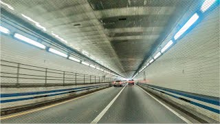 Hampton Roads Bridge Underwater Tunnel  Driving 4K  Norfolk  Virginia [upl. by Roi]