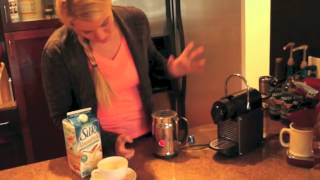 Nespresso Aeroccino Plus Frother Review Frothing Almond Milk [upl. by As]