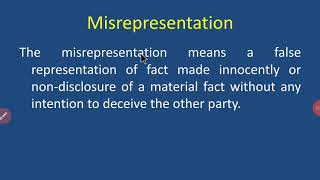 Misrepresentation [upl. by Craggy]