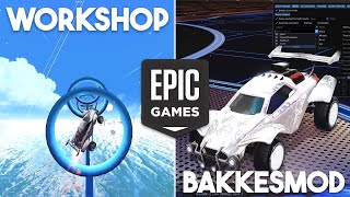 HOW TO PLAY Workshop Maps amp DOWNLOAD Bakkes Mod on Rocket League EPIC GAMES [upl. by Ulrike363]