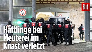 Gefängnismeuterei Polizei stürmt Knast in Thüringen  JVA Untermaßfeld [upl. by Annasor105]