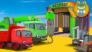 Learn Colours with Construction Trucks at Geckos Garage  Car Wash Video for Kids [upl. by Manoff]