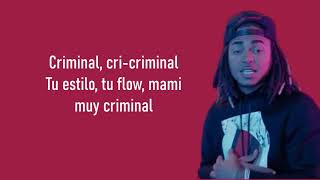 Criminal  Natti Natasha feat Ozuna Lyric [upl. by Isnan]